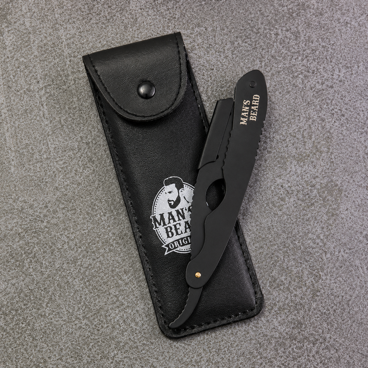 Étui Shavette ergonomique Noir mat