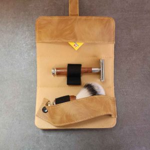 Woody kit : rasoir de sécurité bois + blaireau