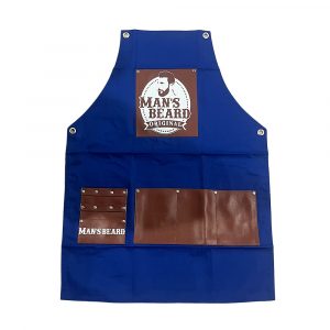 Tablier du barbier bleu